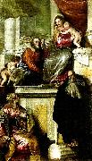 Paolo  Veronese holy family with john the baptist, ss. anthony abbot and catherine France oil painting artist